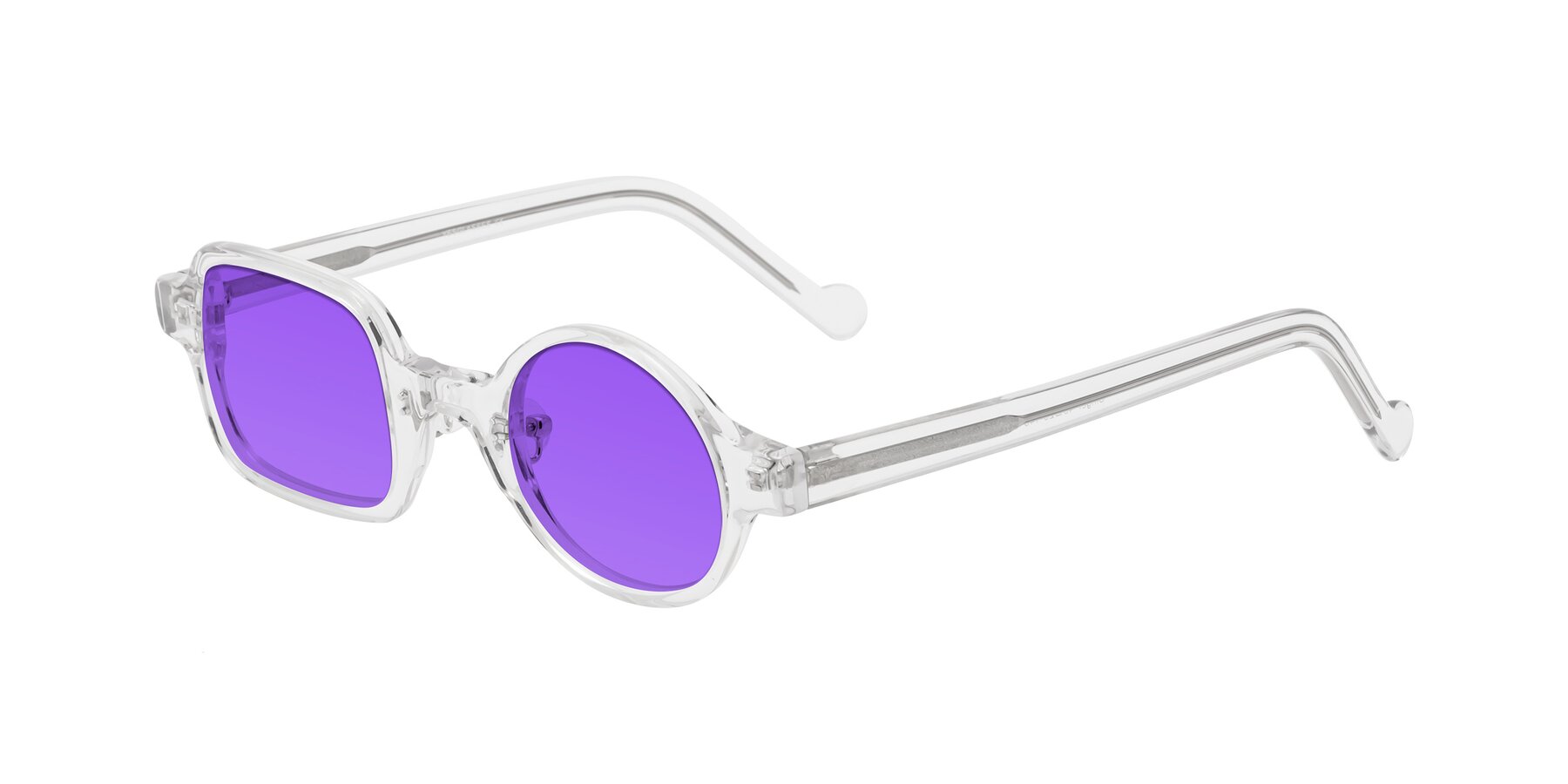 Angle of Singer in Clear with Purple Tinted Lenses