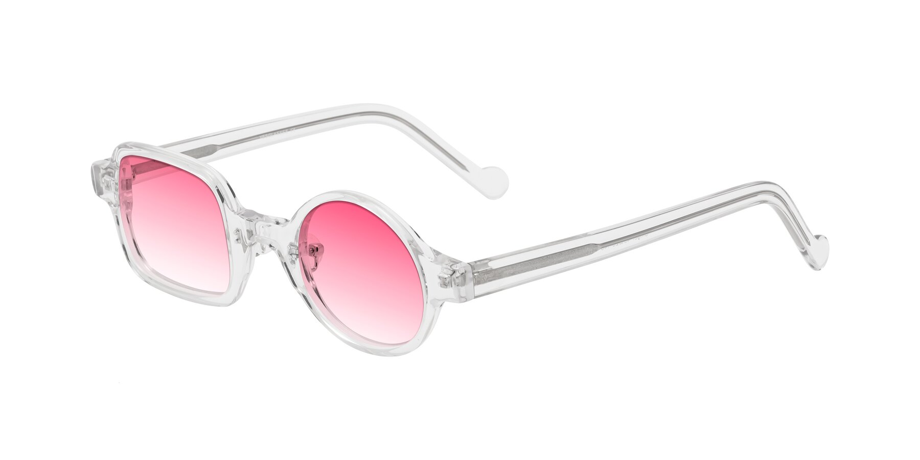 Angle of Singer in Clear with Pink Gradient Lenses