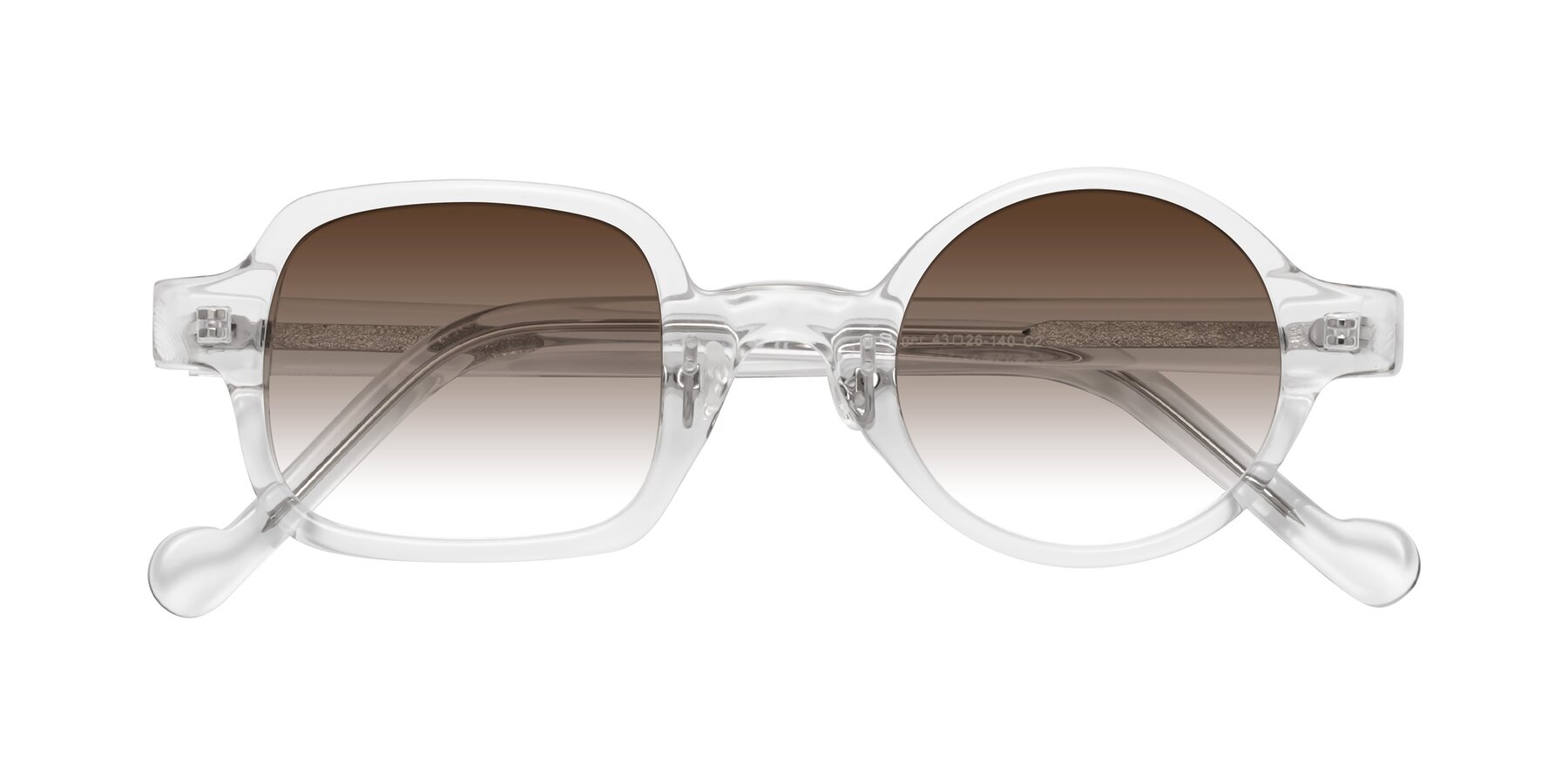 Folded Front of Singer in Clear with Brown Gradient Lenses