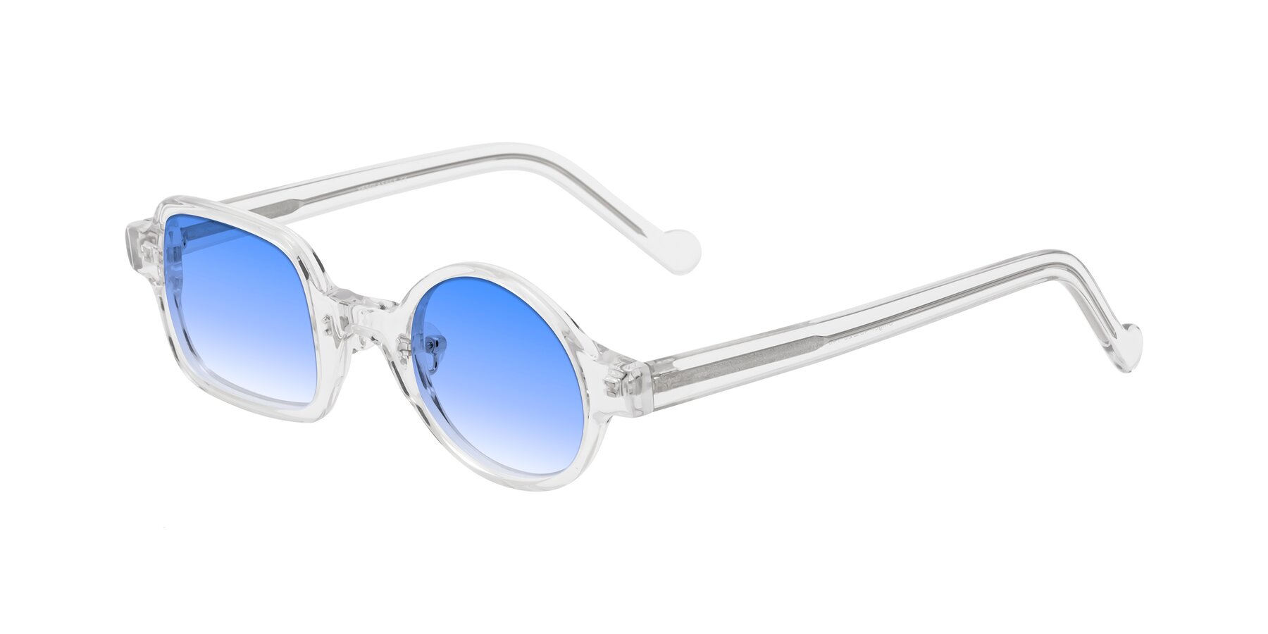 Angle of Singer in Clear with Blue Gradient Lenses