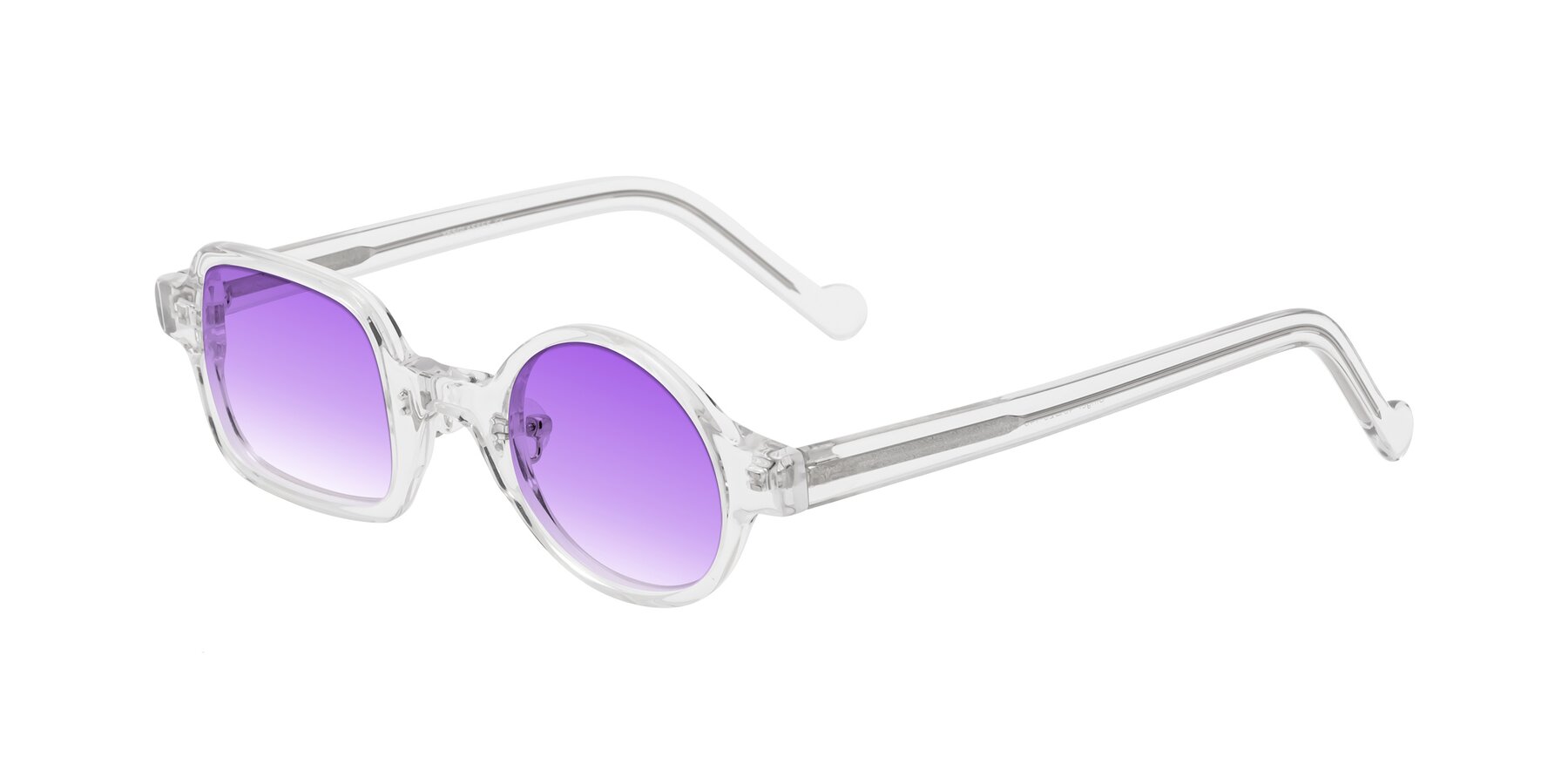 Angle of Singer in Clear with Purple Gradient Lenses