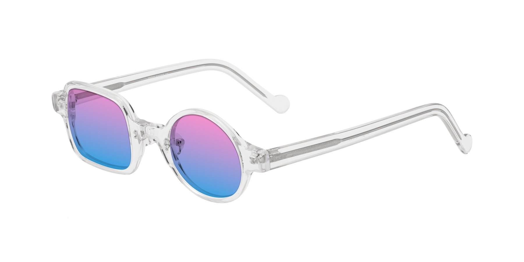 Angle of Singer in Clear with Pink / Blue Gradient Lenses