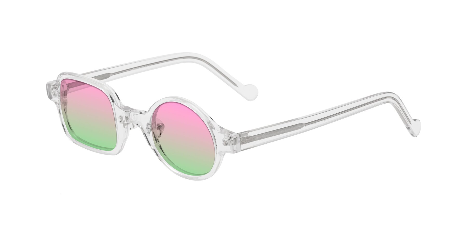 Angle of Singer in Clear with Pink / Green Gradient Lenses