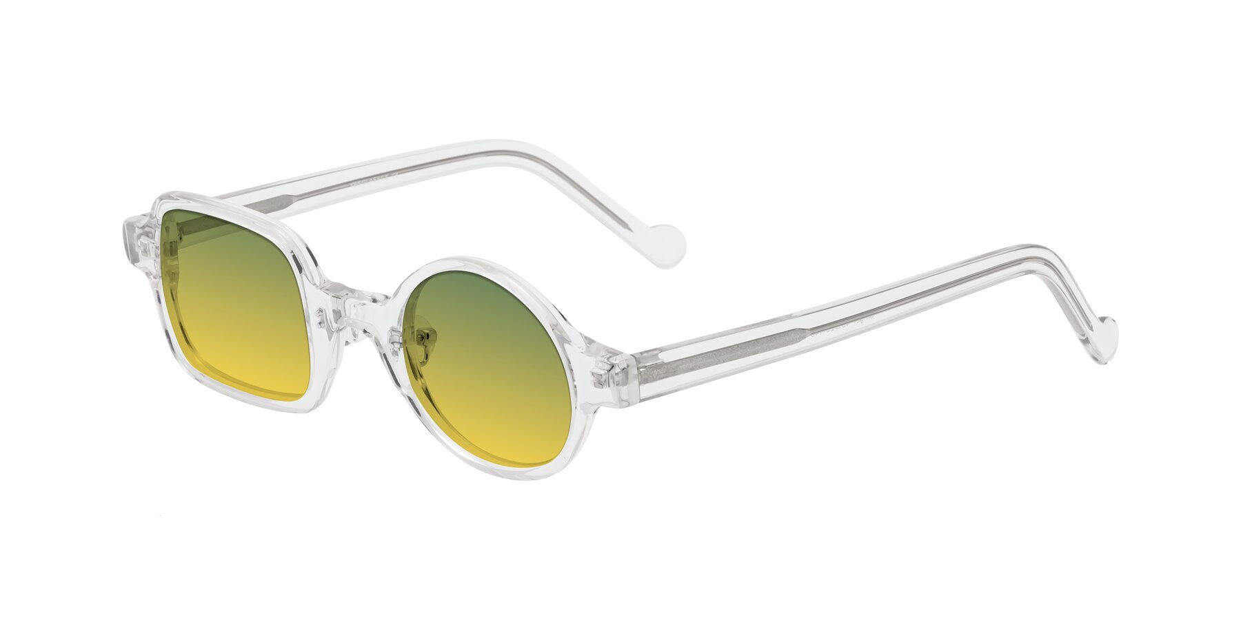 Angle of Singer in Clear with Green / Yellow Gradient Lenses