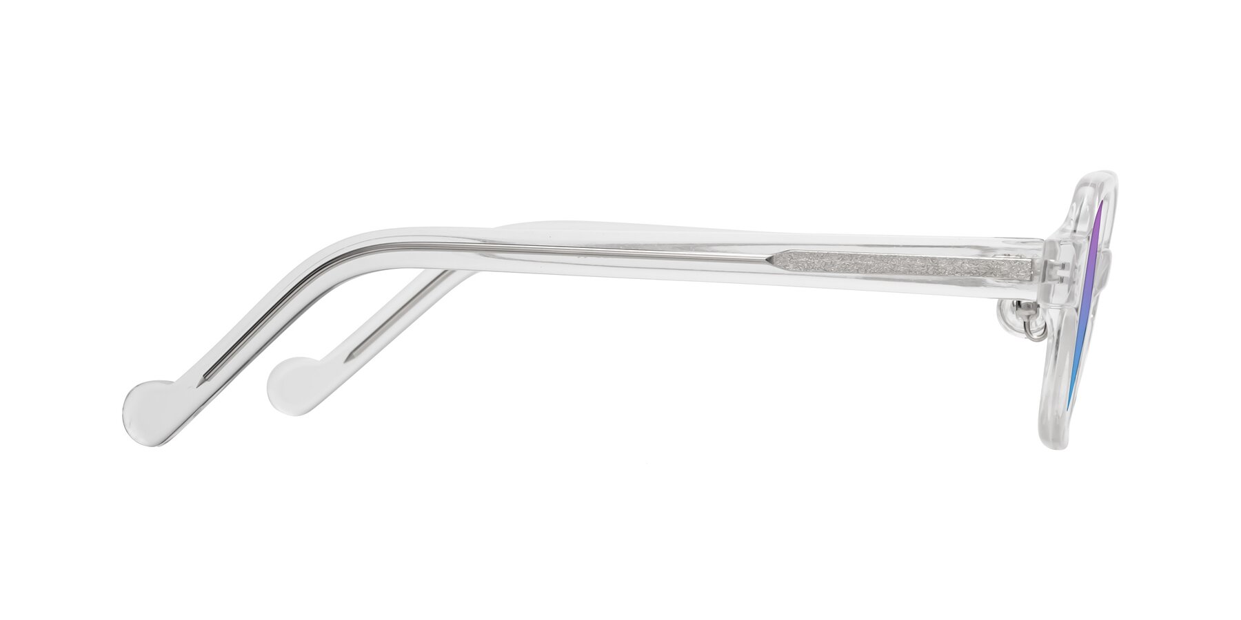 Side of Singer in Clear with Purple / Blue Gradient Lenses