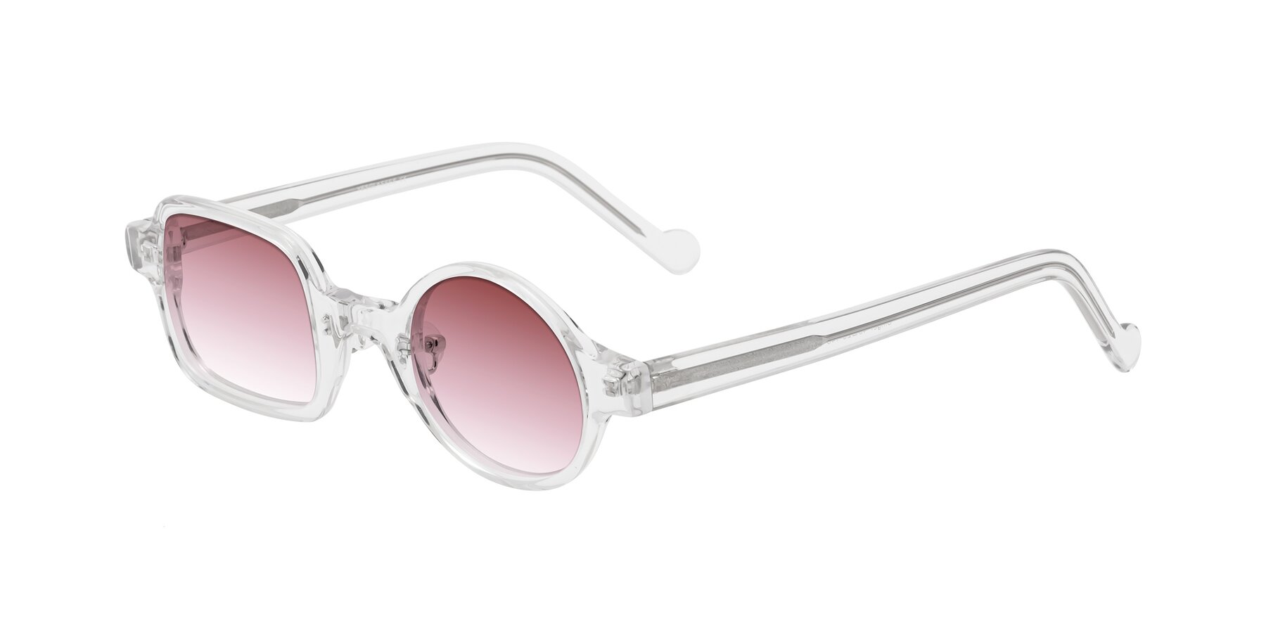 Angle of Singer in Clear with Garnet Gradient Lenses