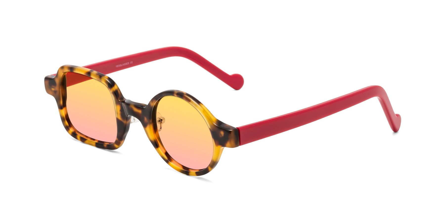 Angle of Singer in Tortoise with Yellow / Pink Gradient Lenses