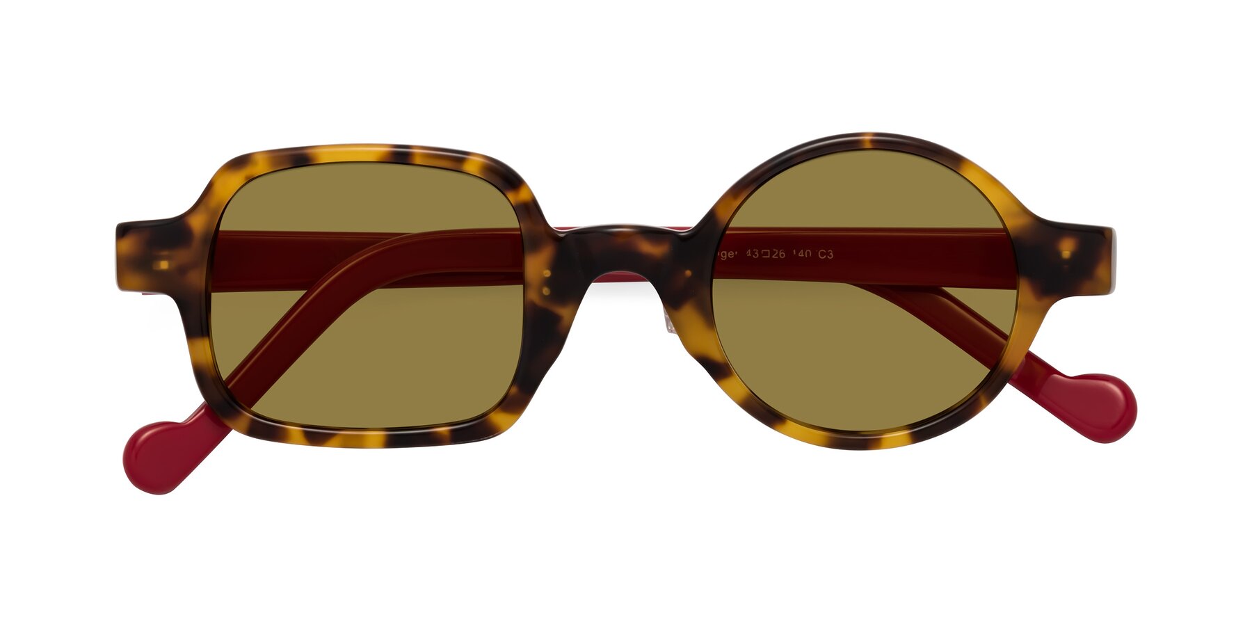 Folded Front of Singer in Tortoise with Brown Polarized Lenses