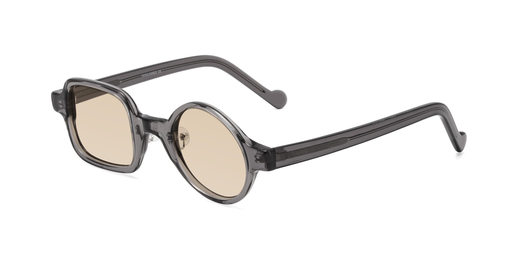 Angle of Singer in Transparent Gray with Light Brown Tinted Lenses