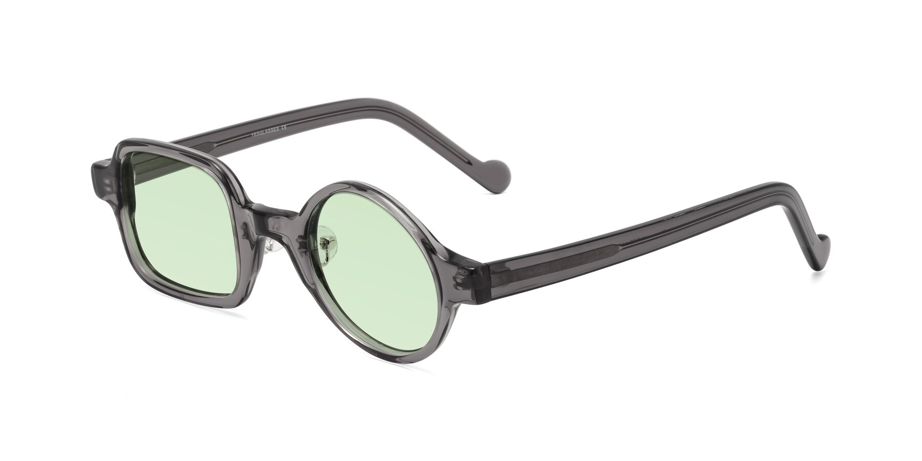 Angle of Singer in Transparent Gray with Light Green Tinted Lenses