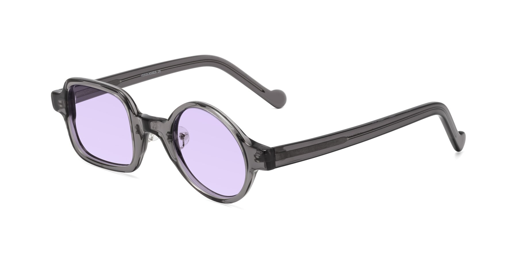 Angle of Singer in Transparent Gray with Light Purple Tinted Lenses