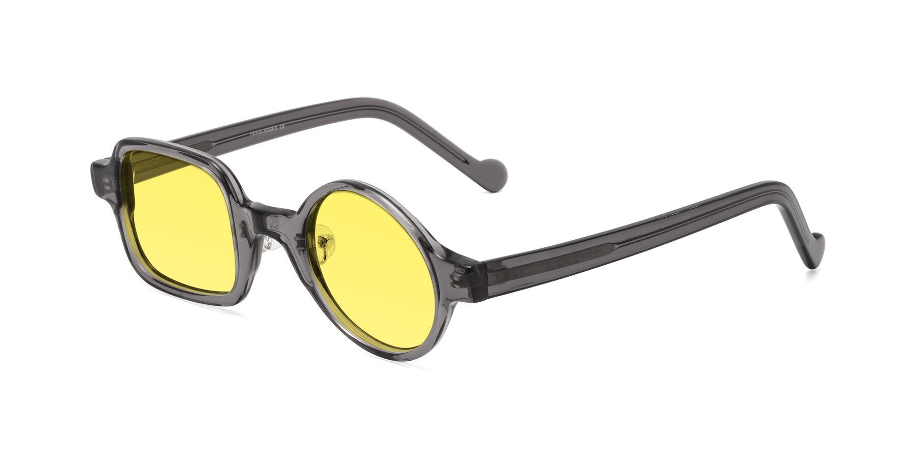 Angle of Singer in Transparent Gray with Medium Yellow Tinted Lenses