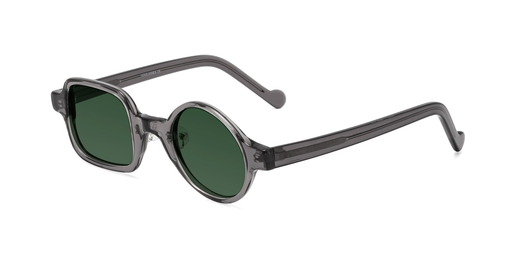 Angle of Singer in Transparent Gray with Green Tinted Lenses