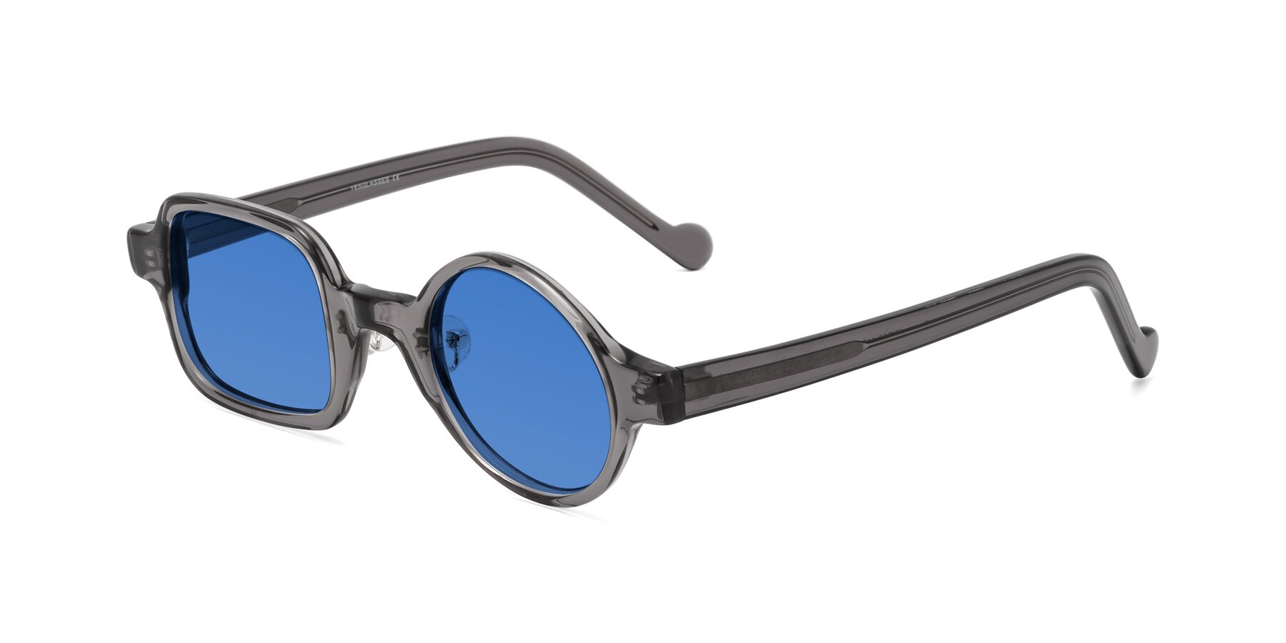 Angle of Singer in Transparent Gray with Blue Tinted Lenses