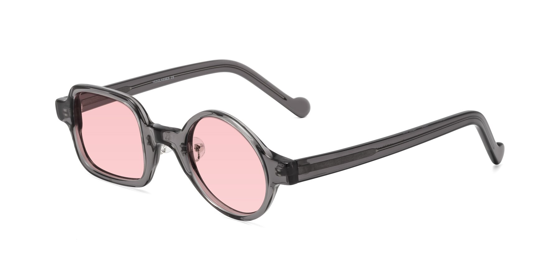 Angle of Singer in Transparent Gray with Light Garnet Tinted Lenses