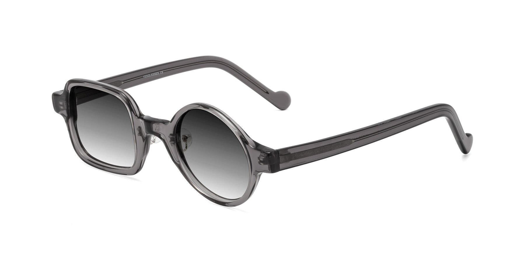 Angle of Singer in Transparent Gray with Gray Gradient Lenses