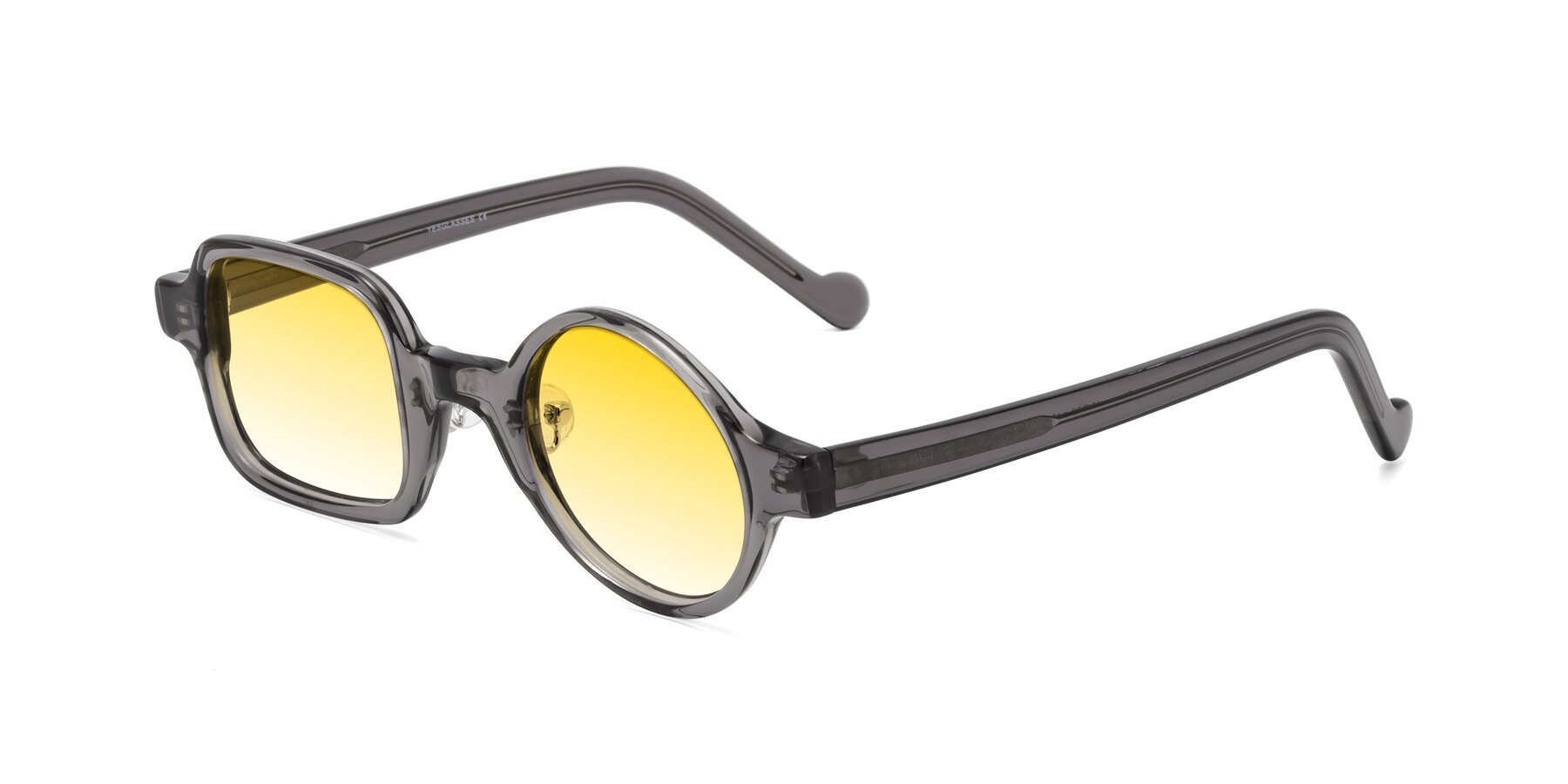 Angle of Singer in Transparent Gray with Yellow Gradient Lenses