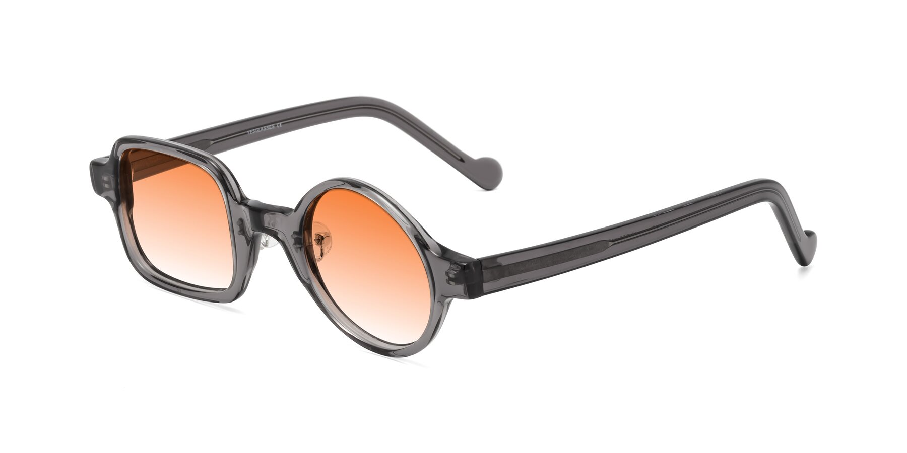 Angle of Singer in Transparent Gray with Orange Gradient Lenses