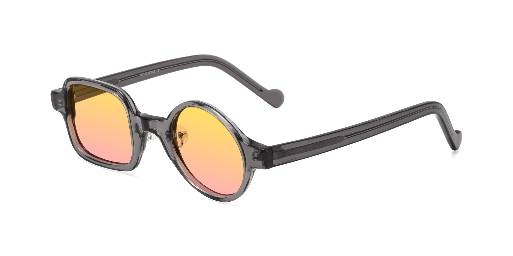 Angle of Singer in Transparent Gray with Yellow / Pink Gradient Lenses