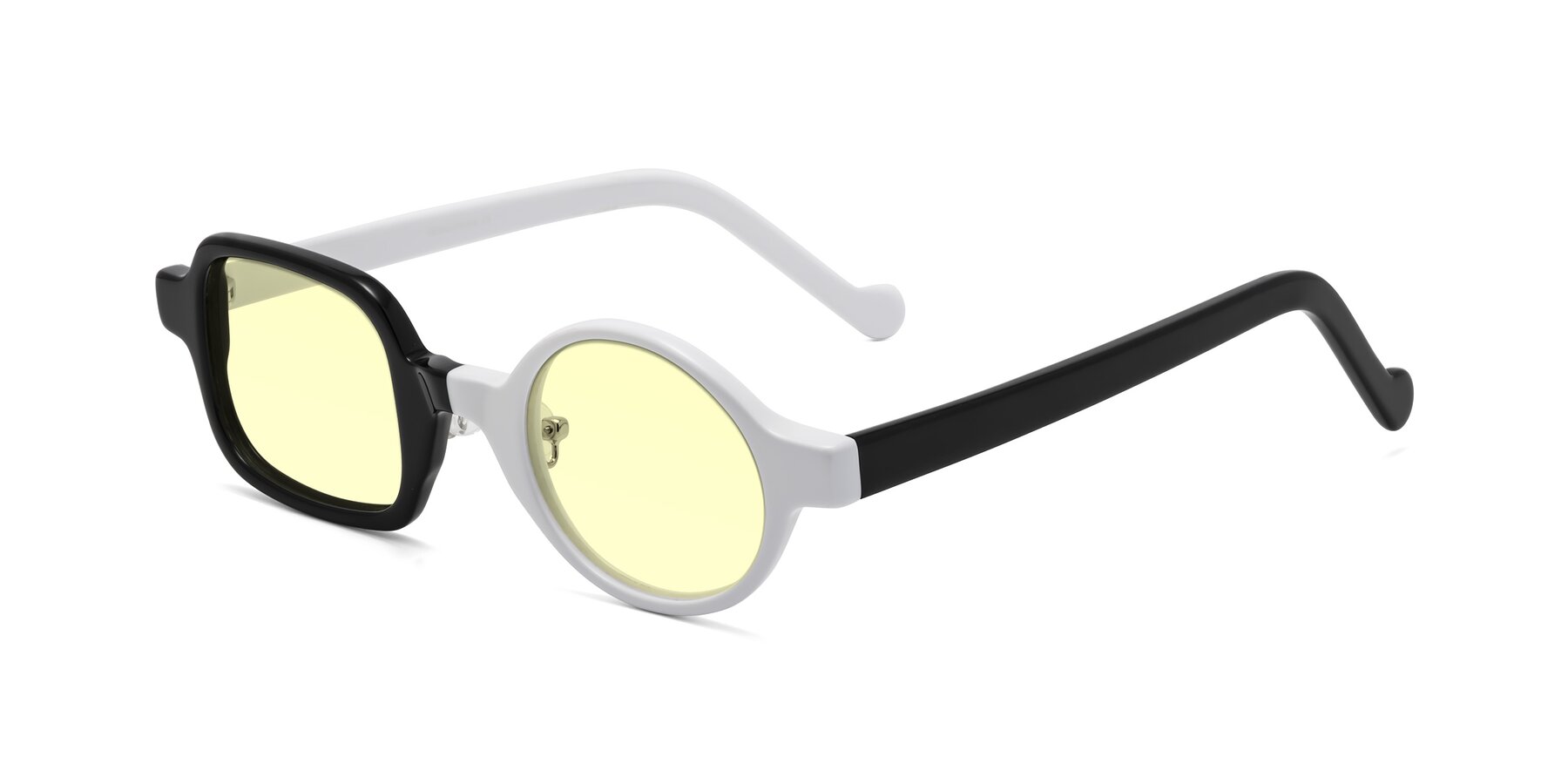 Angle of Singer in Black/White with Light Yellow Tinted Lenses