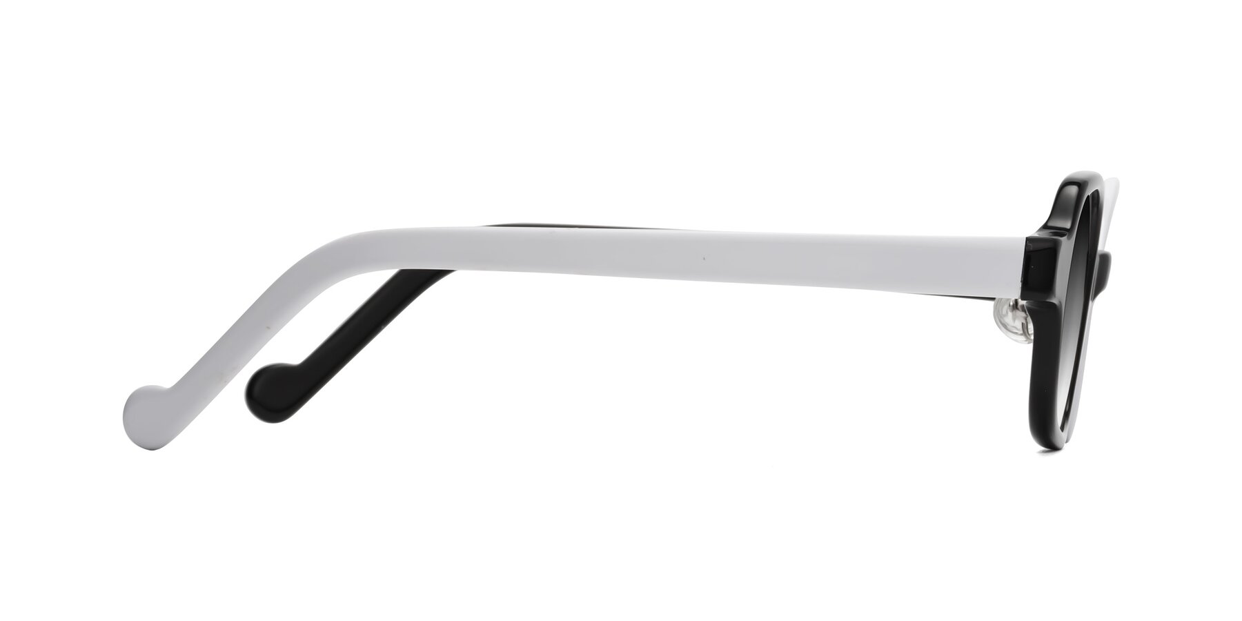 Side of Singer in Black-White with Gray Gradient Lenses