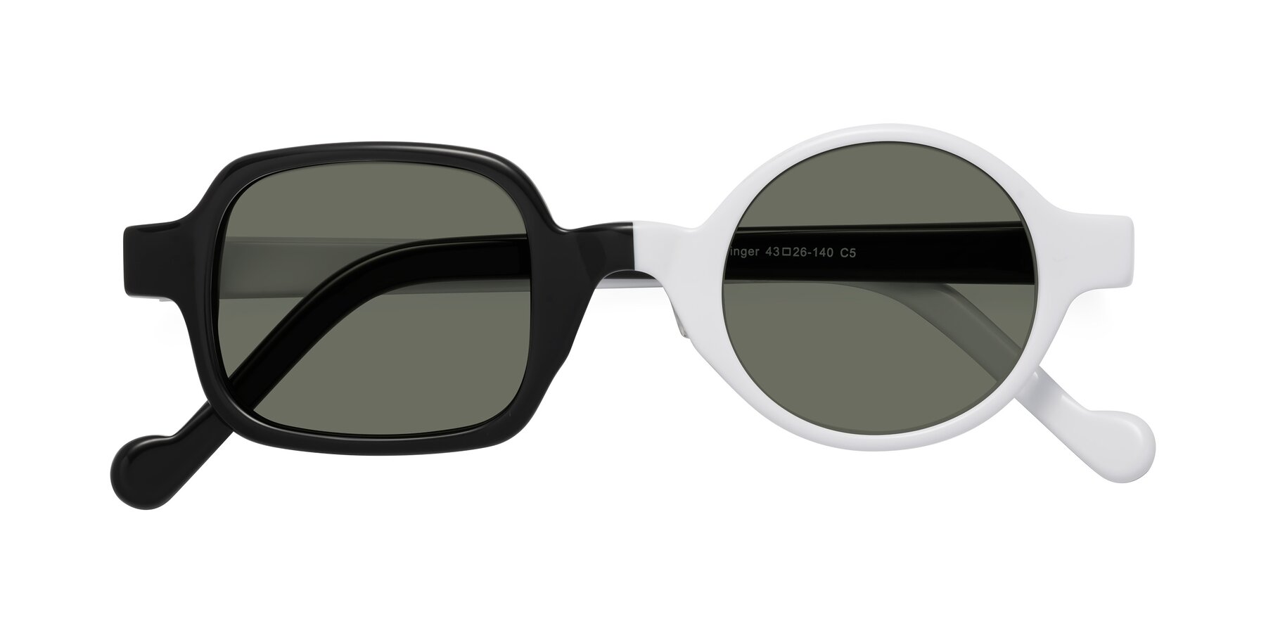 Folded Front of Singer in Black-White with Gray Polarized Lenses