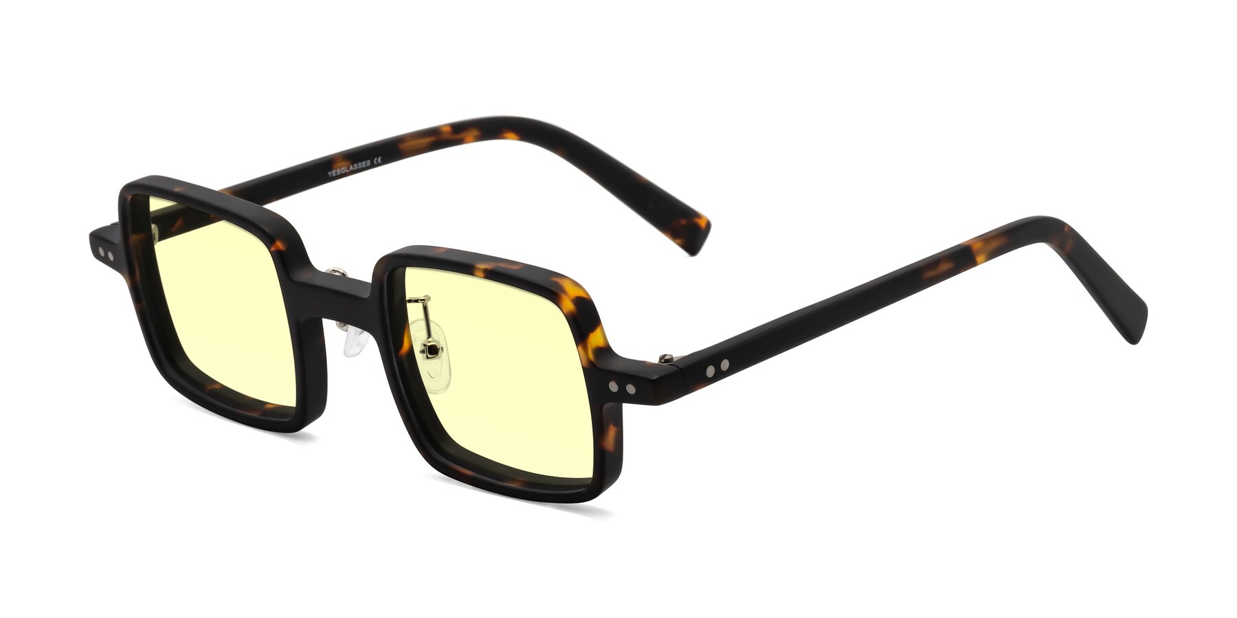 Angle of Nebula in Matte Tortoise with Light Yellow Tinted Lenses