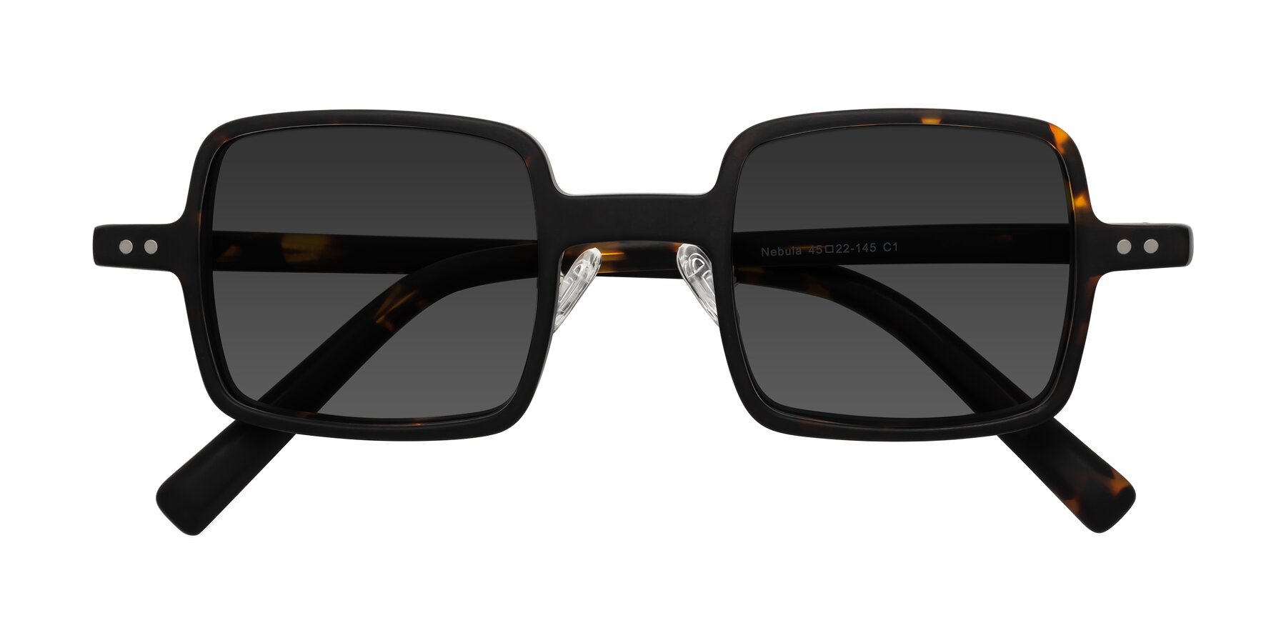 Folded Front of Nebula in Matte Tortoise with Gray Tinted Lenses