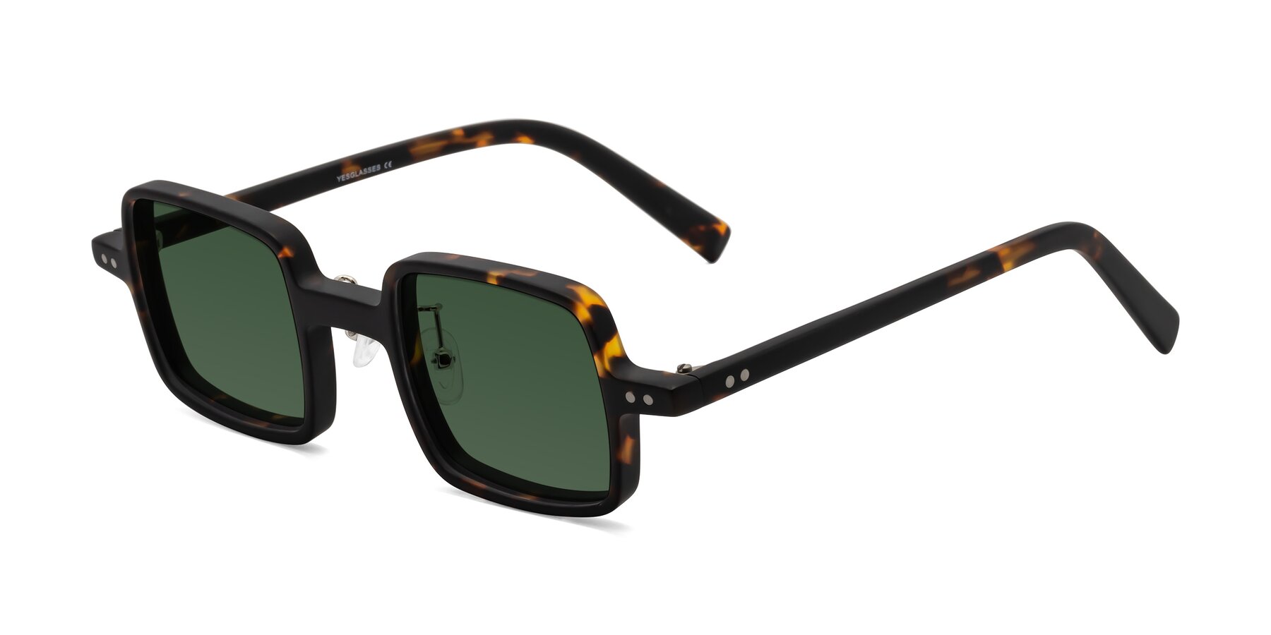 Angle of Nebula in Matte Tortoise with Green Tinted Lenses