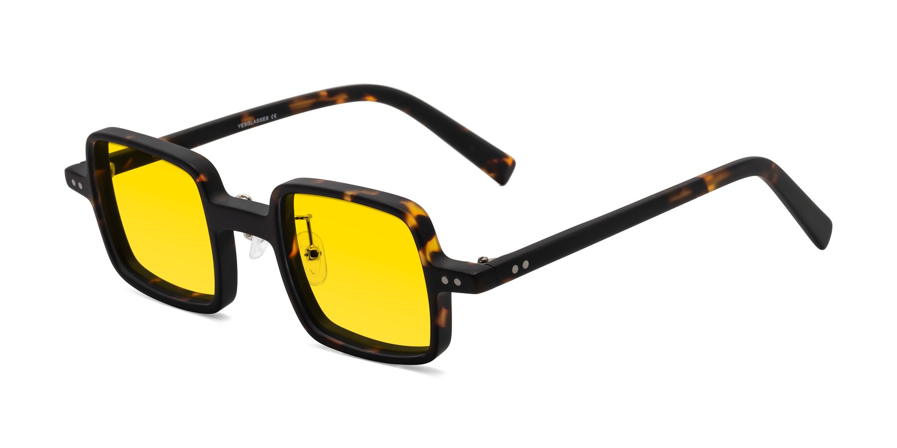 Angle of Nebula in Matte Tortoise with Yellow Tinted Lenses