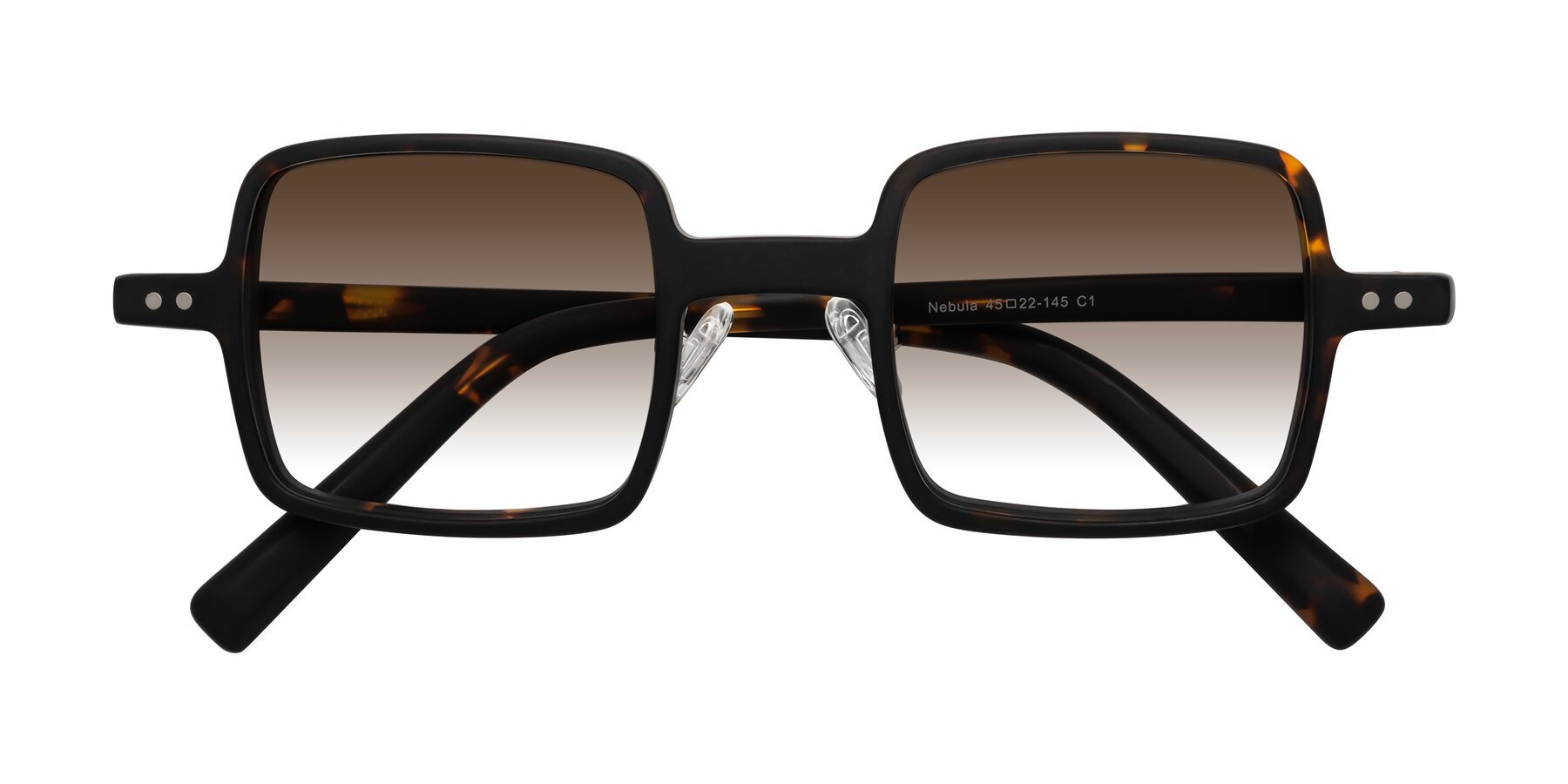 Folded Front of Nebula in Matte Tortoise with Brown Gradient Lenses