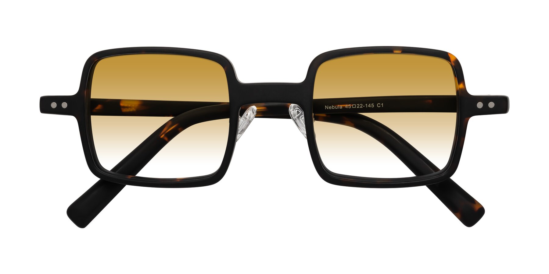 Folded Front of Nebula in Matte Tortoise with Champagne Gradient Lenses