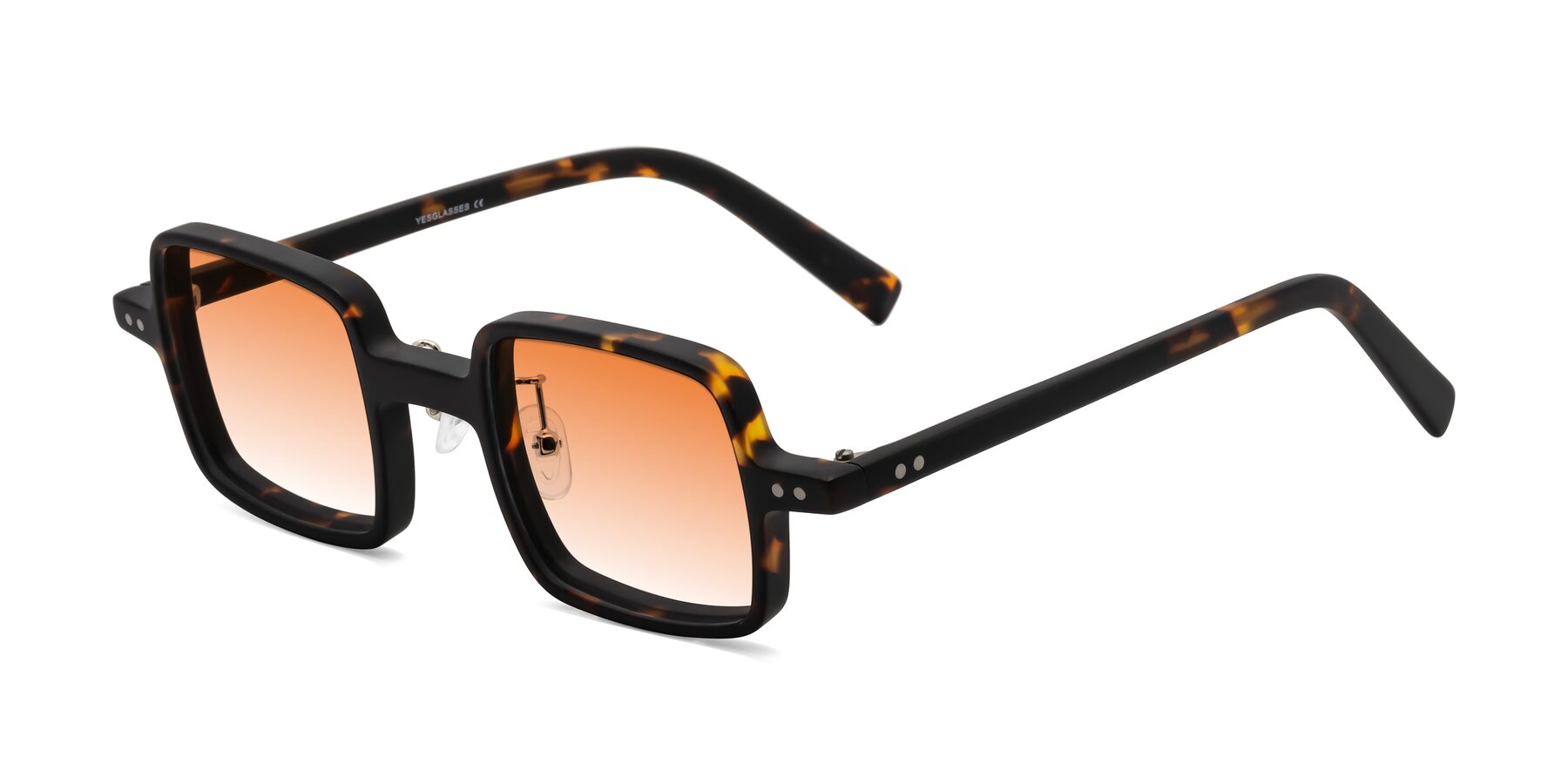 Angle of Nebula in Matte Tortoise with Orange Gradient Lenses