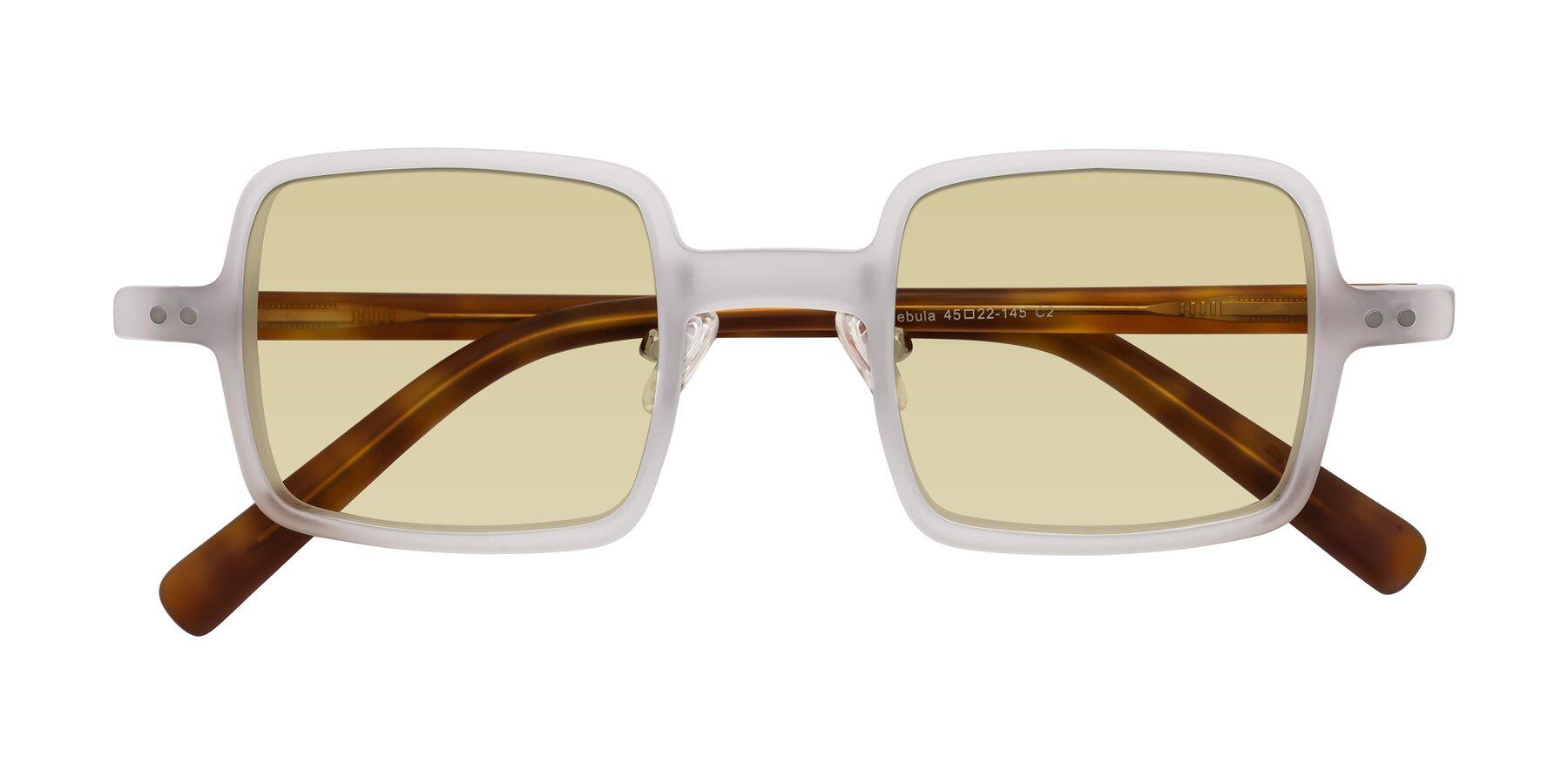 Folded Front of Nebula in Matte White with Light Champagne Tinted Lenses