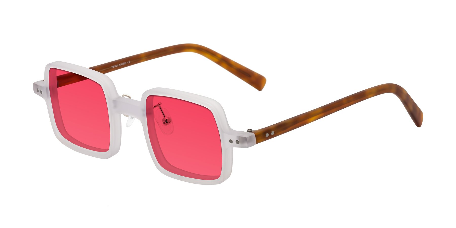 Angle of Nebula in Matte White with Red Tinted Lenses