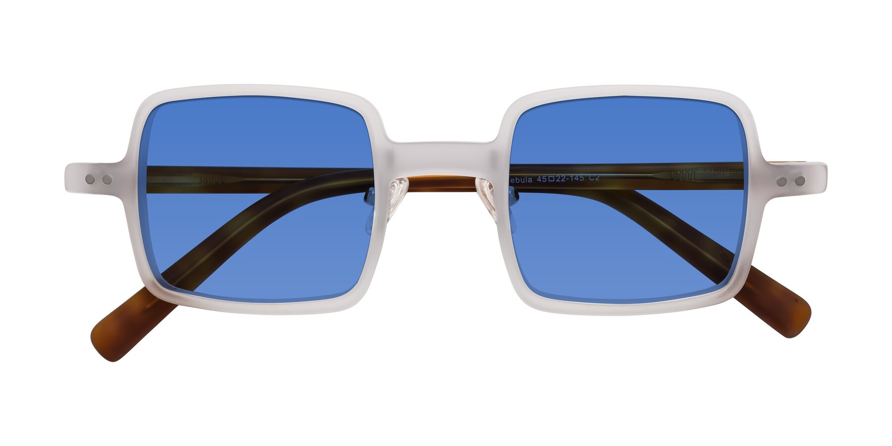 Folded Front of Nebula in Matte White with Blue Tinted Lenses