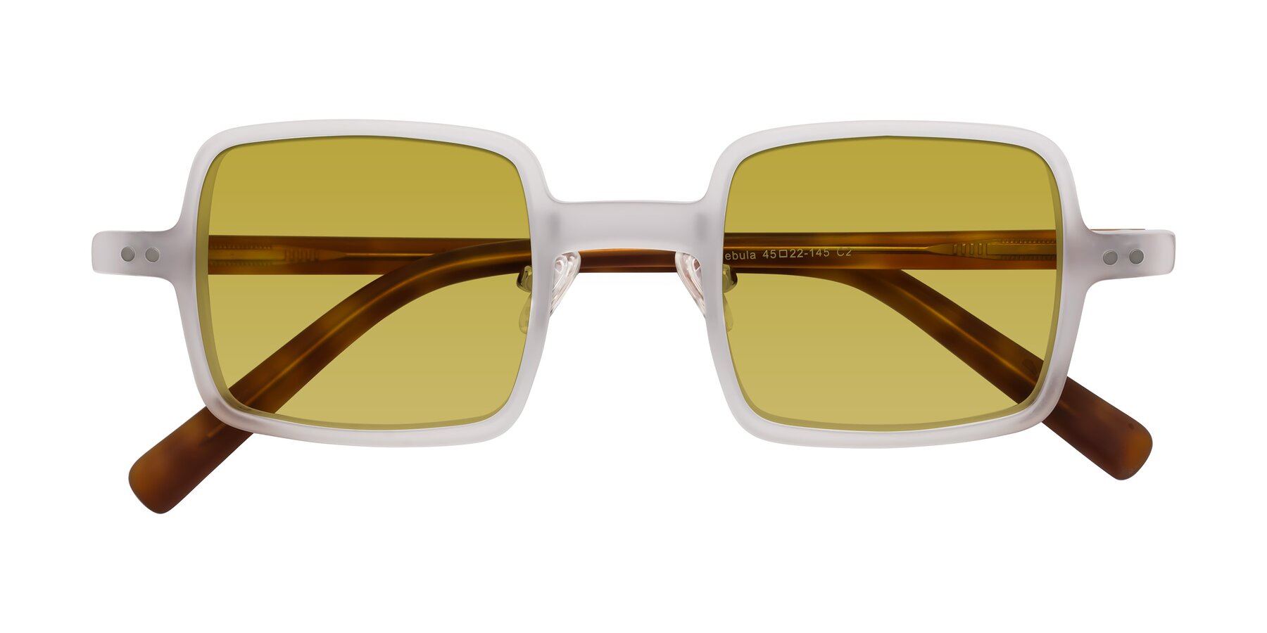 Folded Front of Nebula in Matte White with Champagne Tinted Lenses