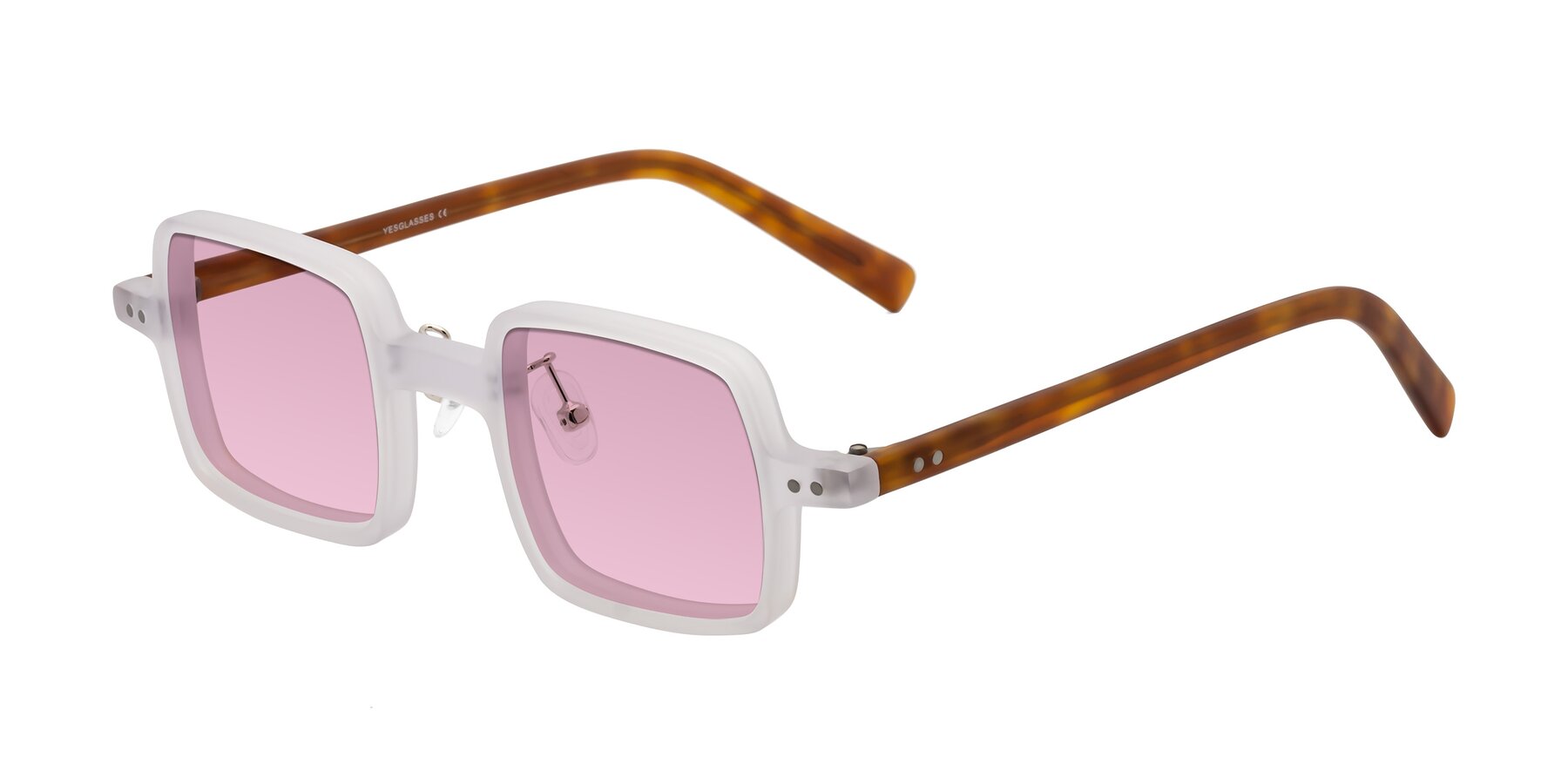 Angle of Nebula in Matte White with Light Wine Tinted Lenses