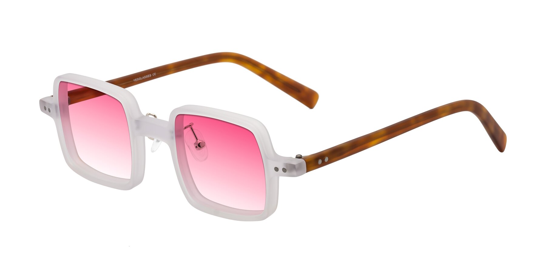 Angle of Nebula in Matte White with Pink Gradient Lenses