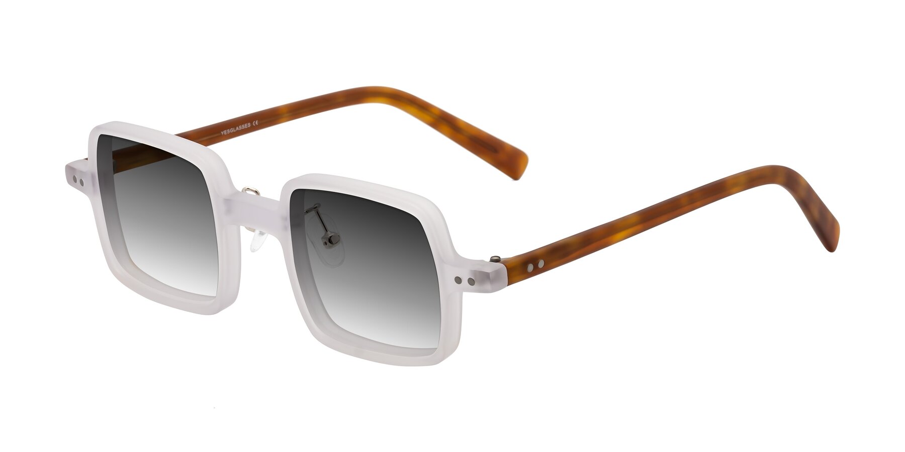 Angle of Nebula in Matte White with Gray Gradient Lenses