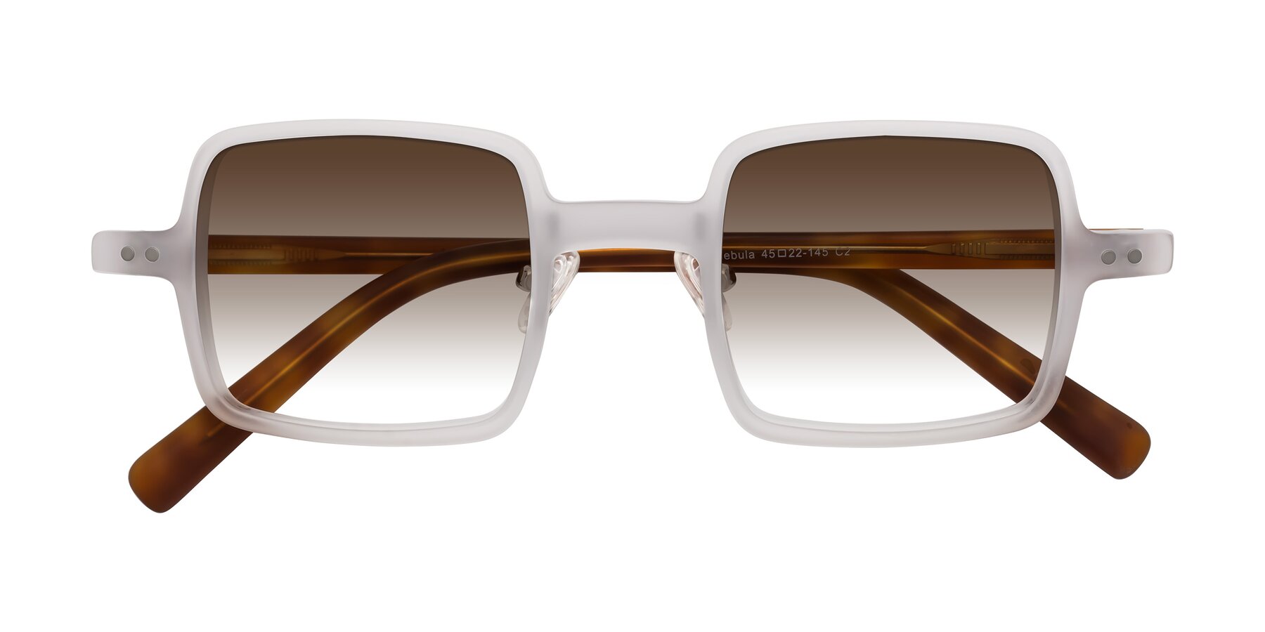 Folded Front of Nebula in Matte White with Brown Gradient Lenses