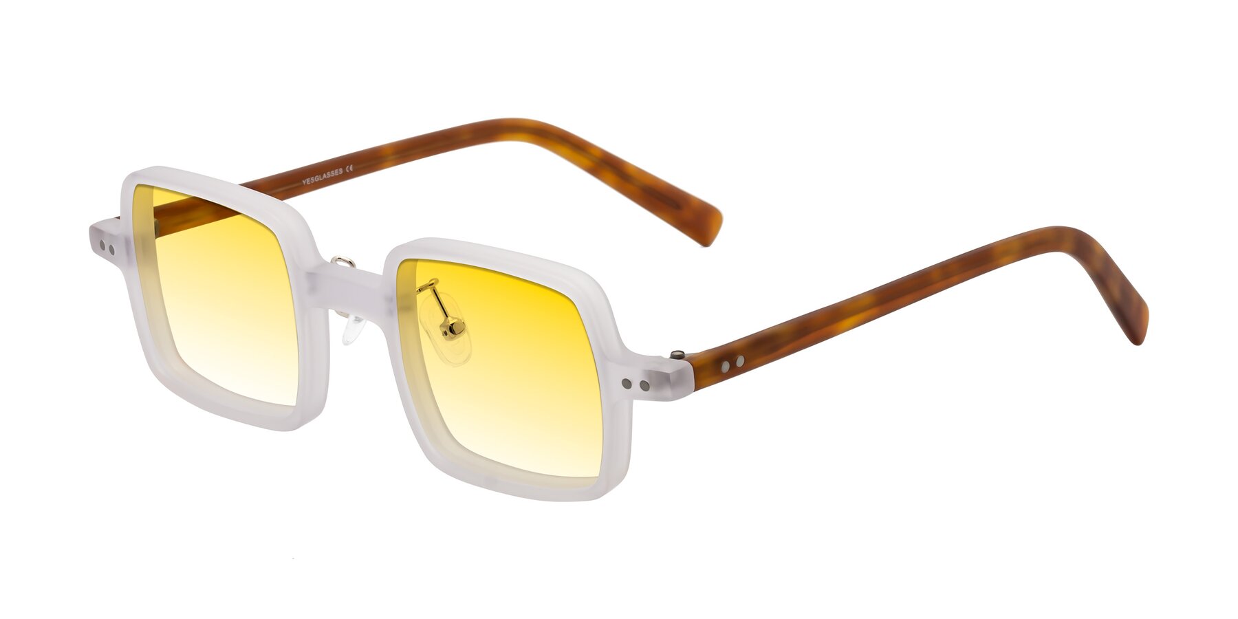 Angle of Nebula in Matte White with Yellow Gradient Lenses