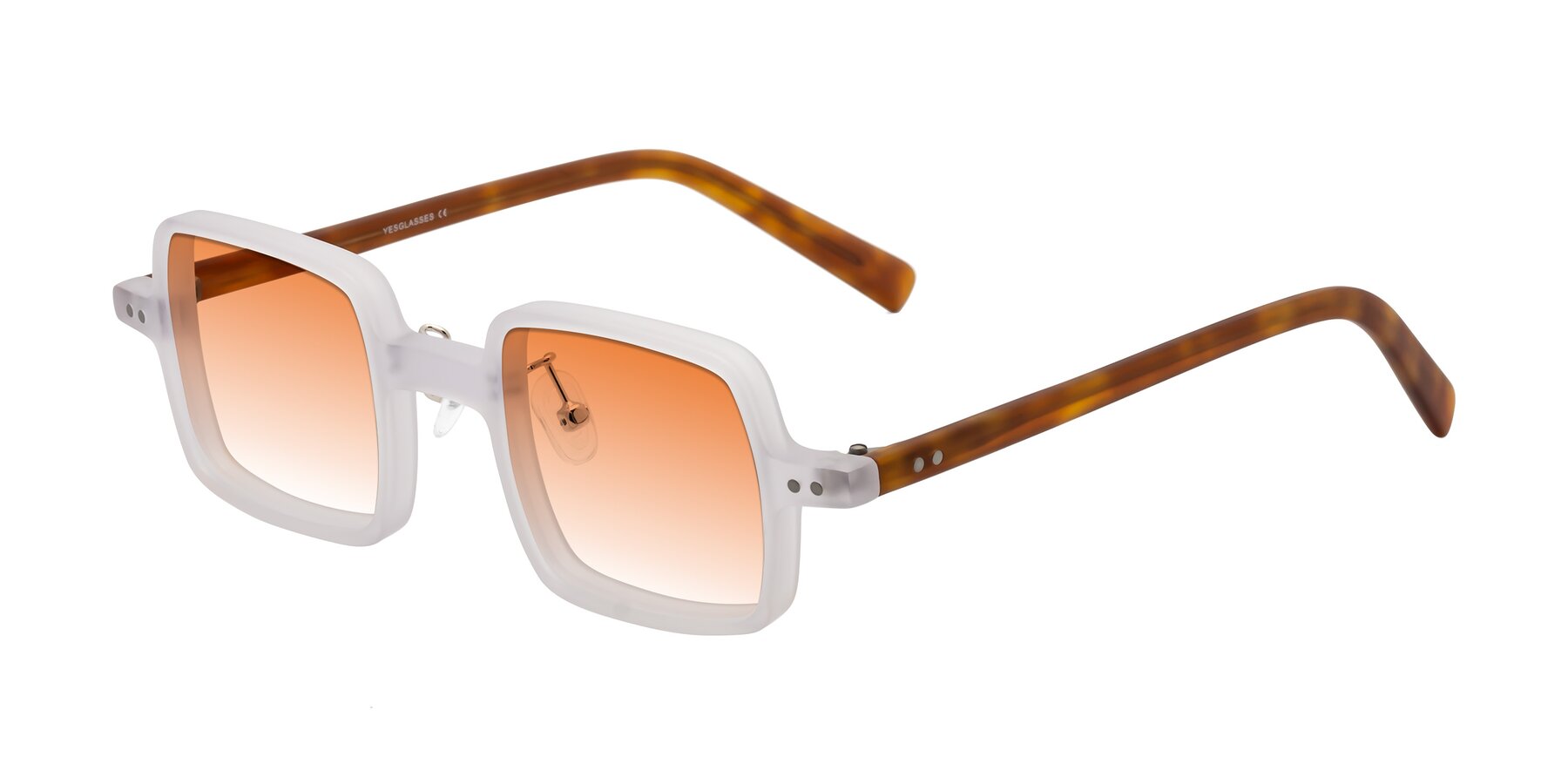 Angle of Nebula in Matte White with Orange Gradient Lenses