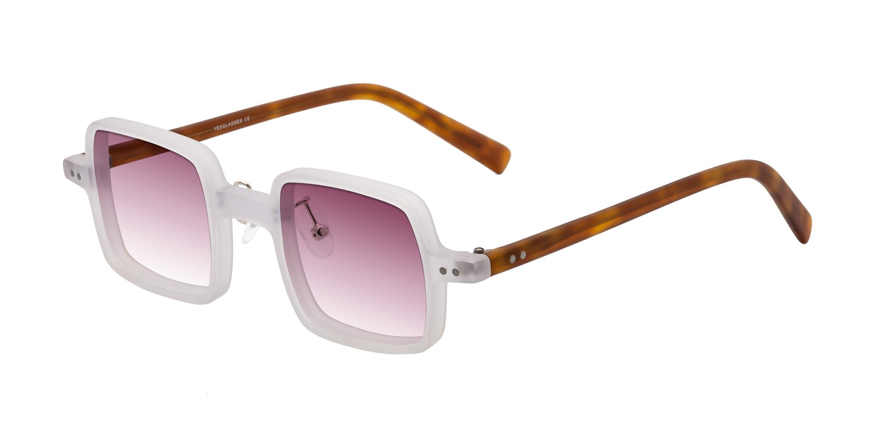 Angle of Nebula in Matte White with Wine Gradient Lenses