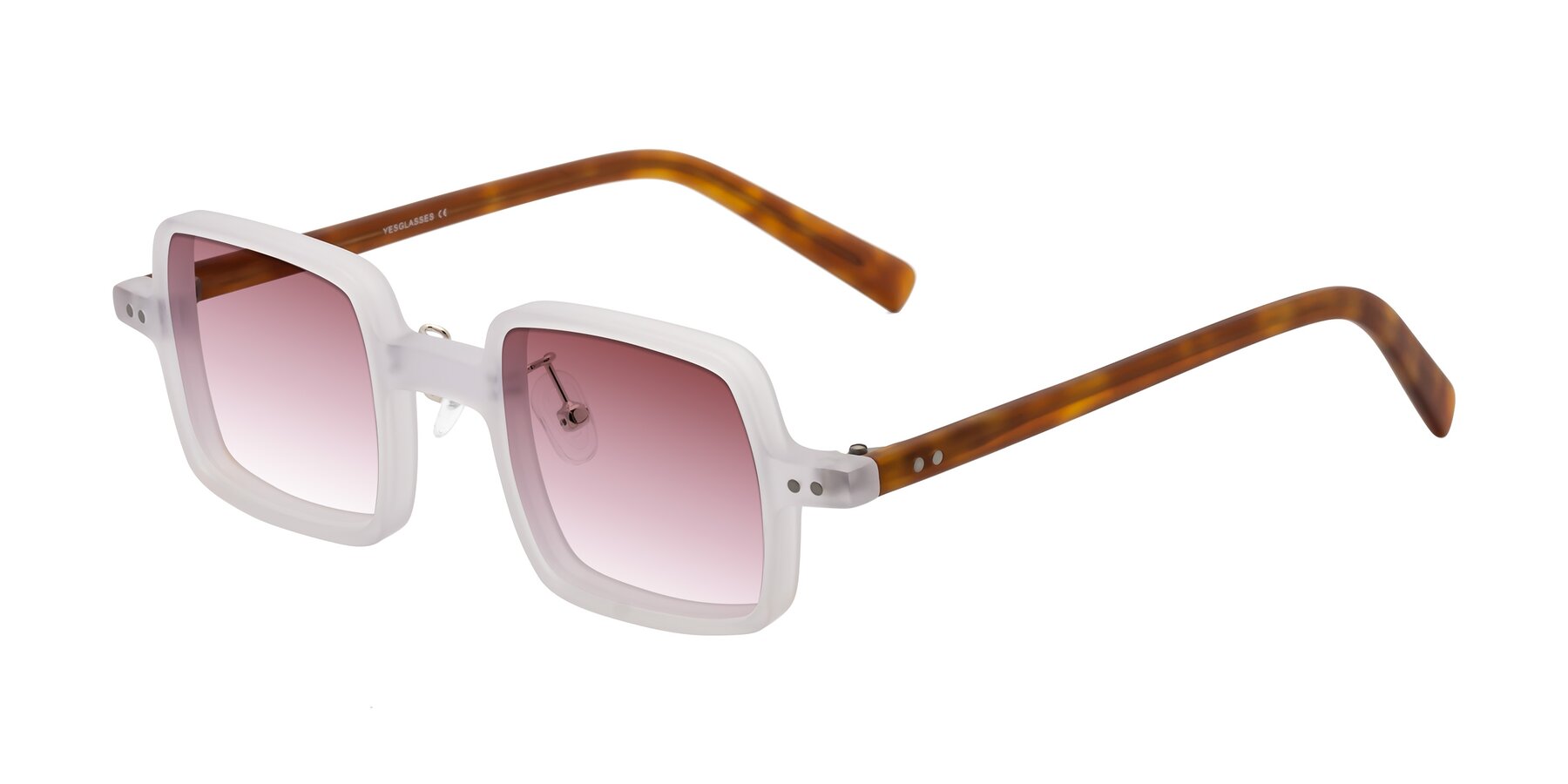 Angle of Nebula in Matte White with Garnet Gradient Lenses