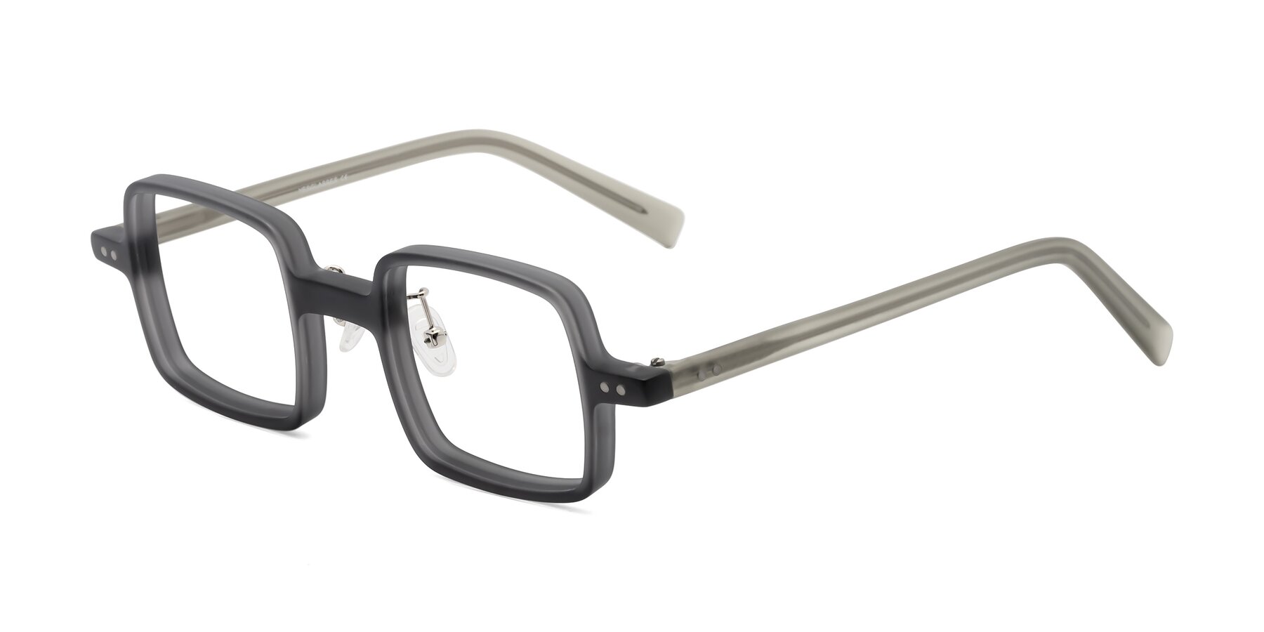 Angle of Nebula in Matte Gray with Clear Eyeglass Lenses