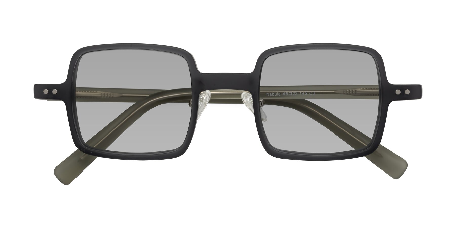 Folded Front of Nebula in Matte Gray with Light Gray Tinted Lenses