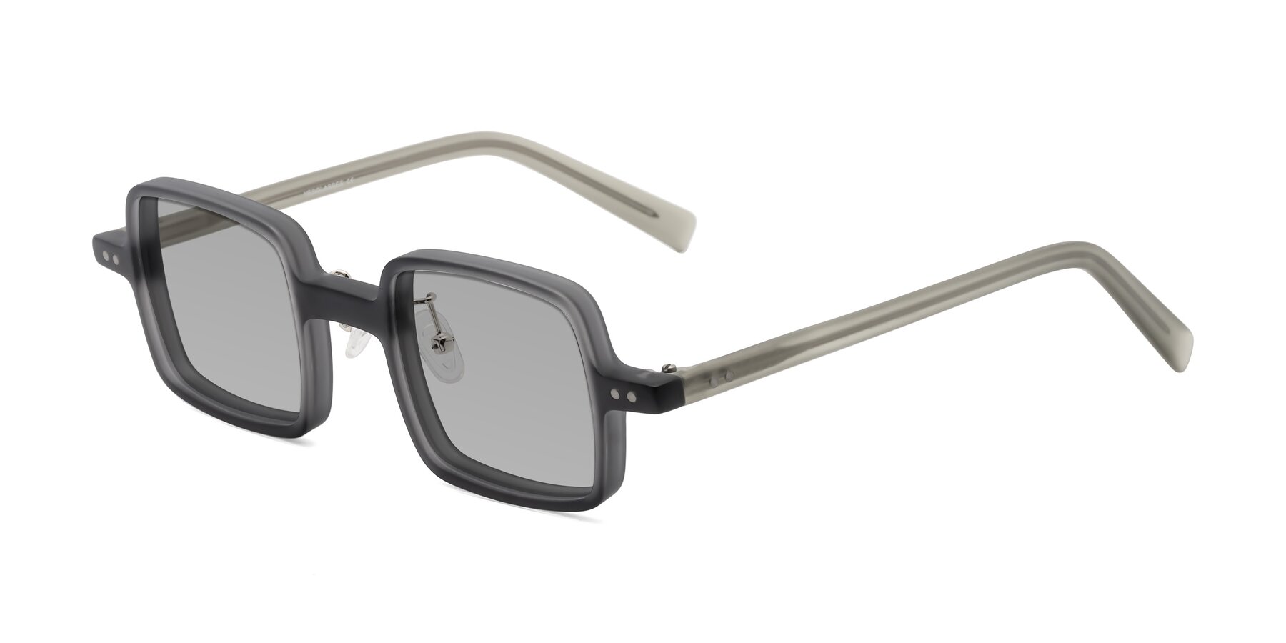 Angle of Nebula in Matte Gray with Light Gray Tinted Lenses