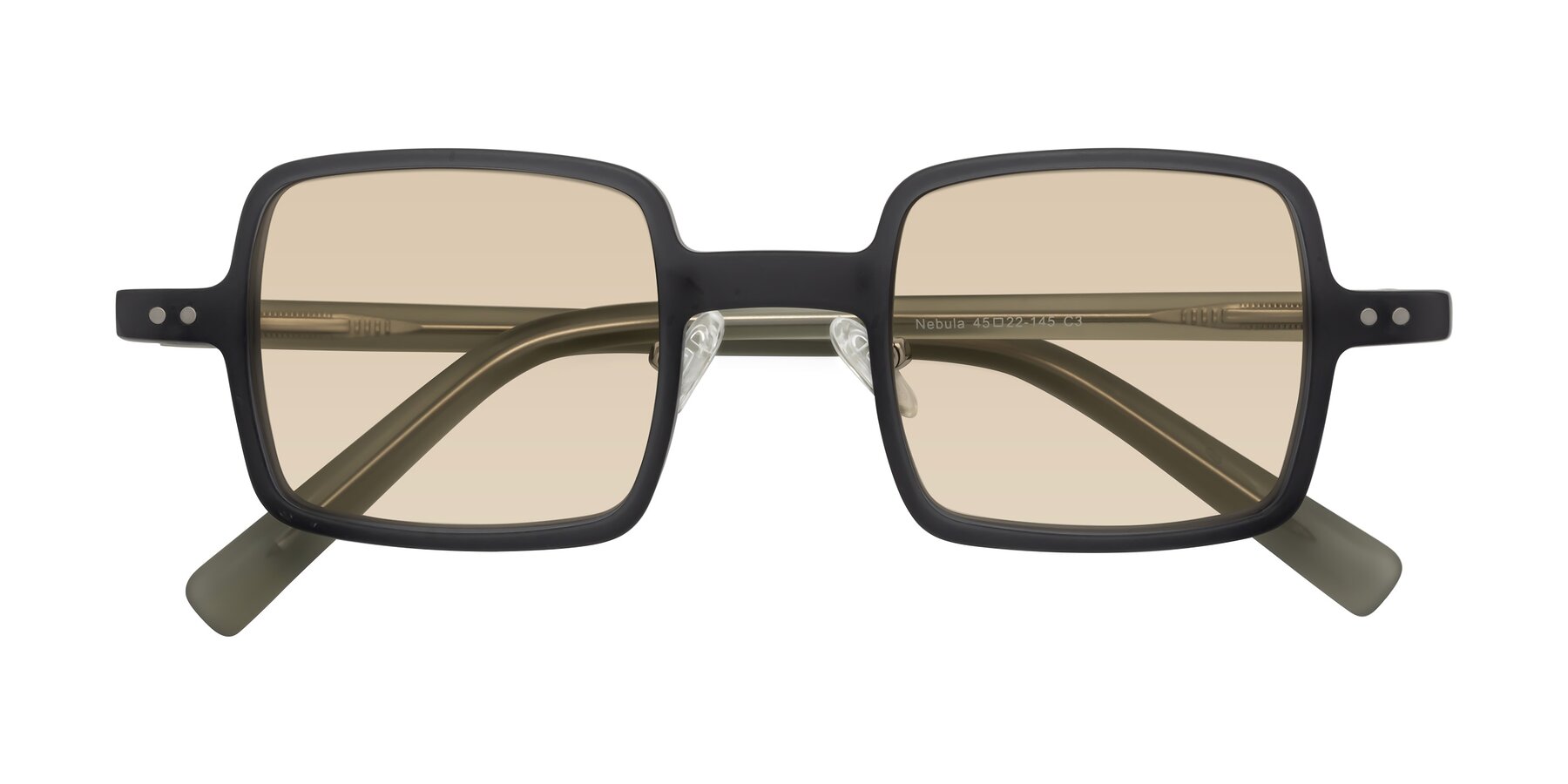 Folded Front of Nebula in Matte Gray with Light Brown Tinted Lenses