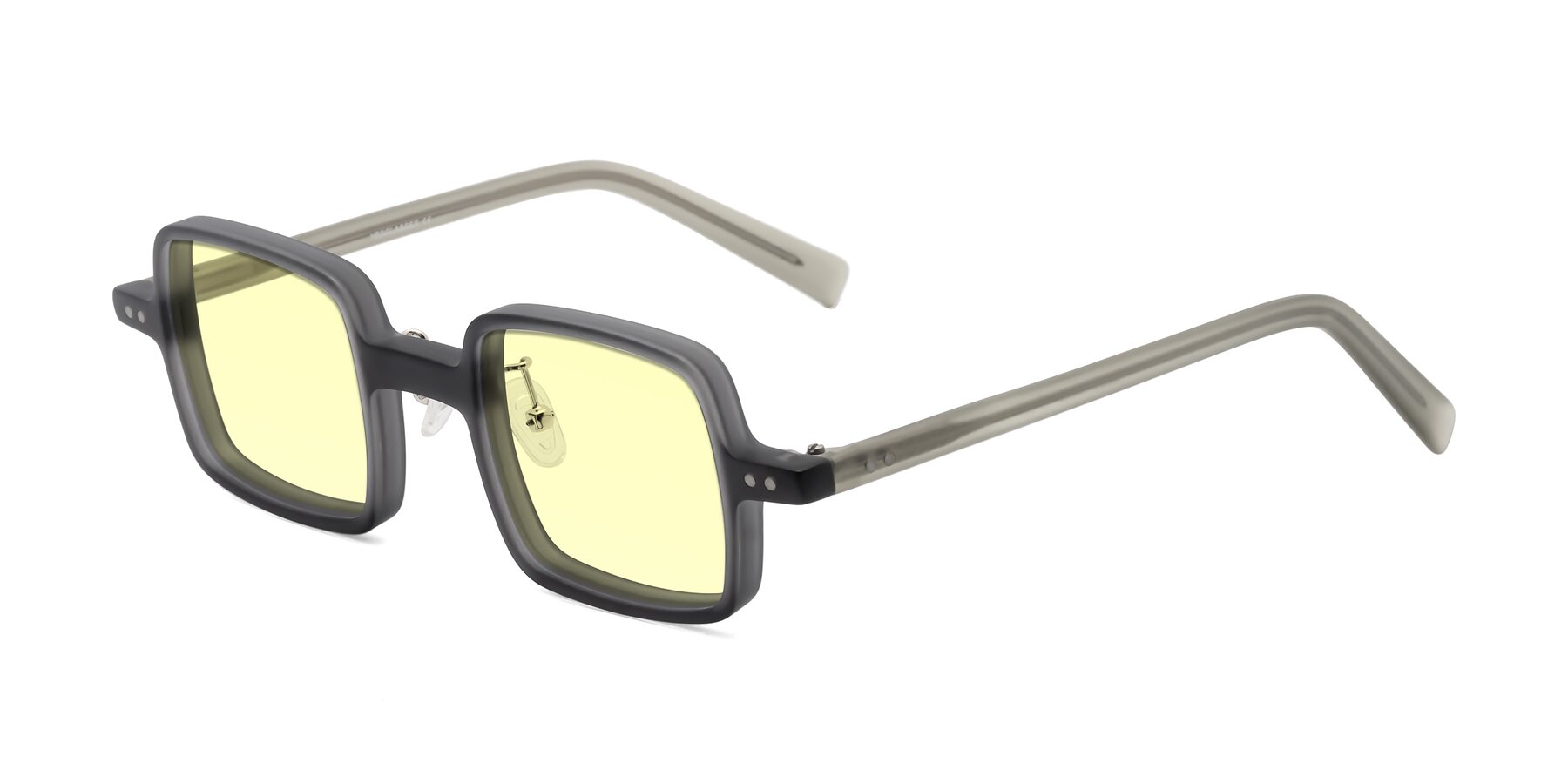 Angle of Nebula in Matte Gray with Light Yellow Tinted Lenses